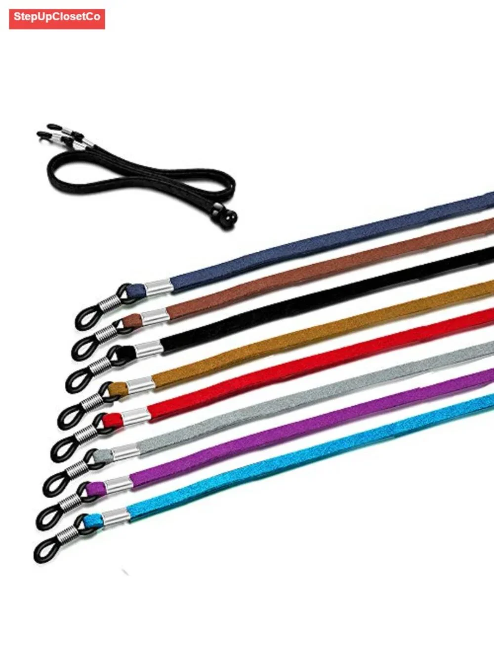 8 Pack Eyeglass Chains Leather & Velvet Strap Holder Sports Glass Cords Lanyard
